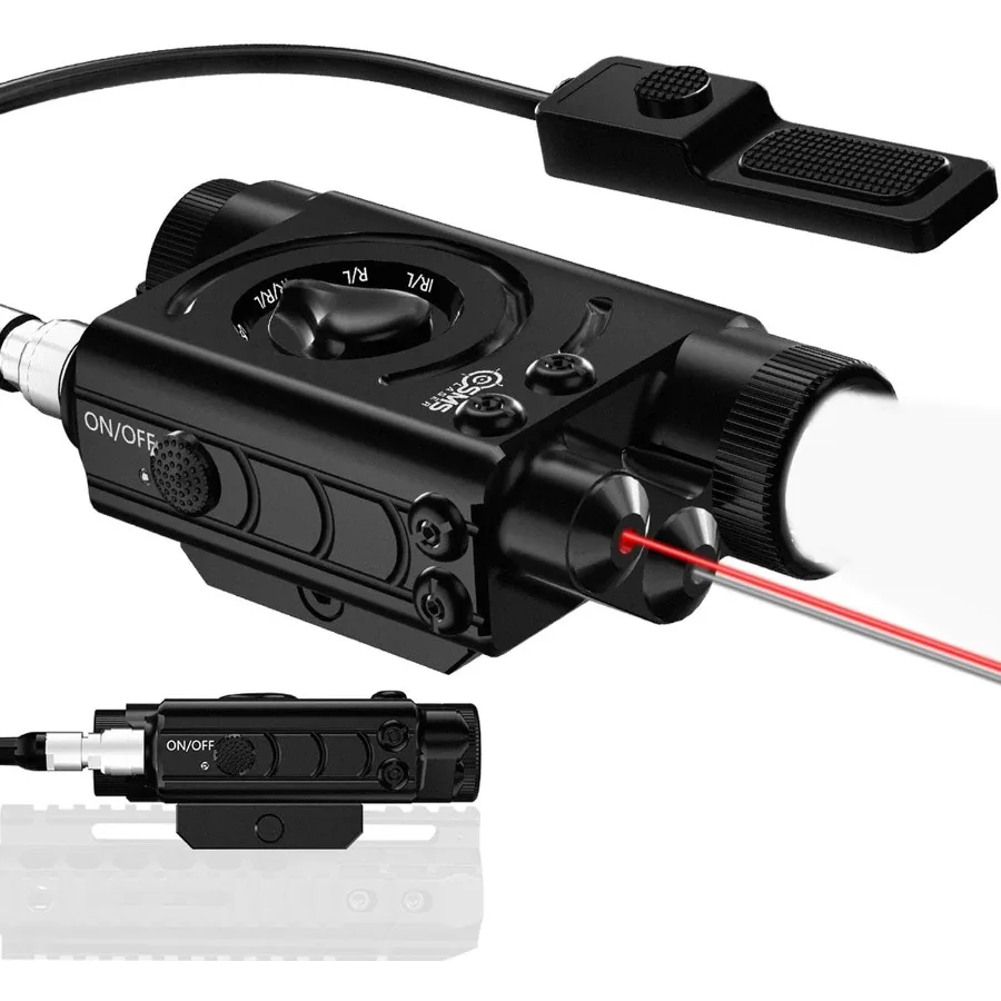 Компактный лазерный прицел с инфракрасным ИК-лазером и тактическим фонариком 1200 люмен с 4-уровневой регулировкой яркости, стробоскопом Mo
Компактный лазерный прицел с инфракрасным ИК-лазером и тактическим фонариком 1200 люмен с 4-уровневой регулировкой яркости, стробоскопом Mo