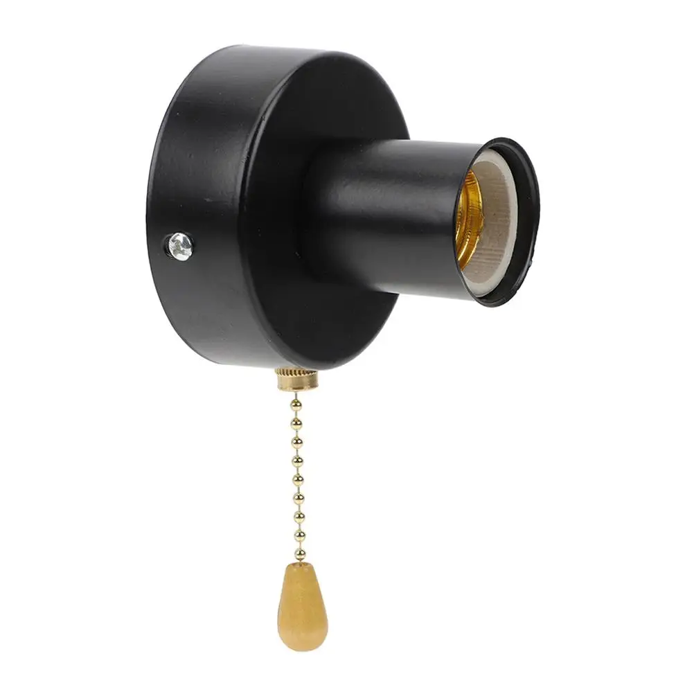 Bedside Wall Light Lampholder with Pull Chain Switch for Easy Installation Black Steel Lamp Socket Replacement Fixture
Bedside Wall Light Lampholder with Pull Chain Switch for Easy Installation Black Steel Lamp Socket Replacement Fixture