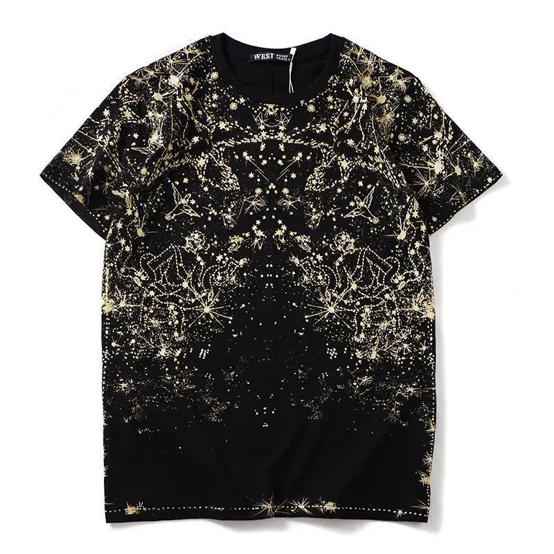 Men's clothing summer star round neck short sleeve graphic T-shirt men's and women's lovers fashion brand top
Men's clothing summer star round neck short sleeve graphic T-shirt men's and women's lovers fashion brand top