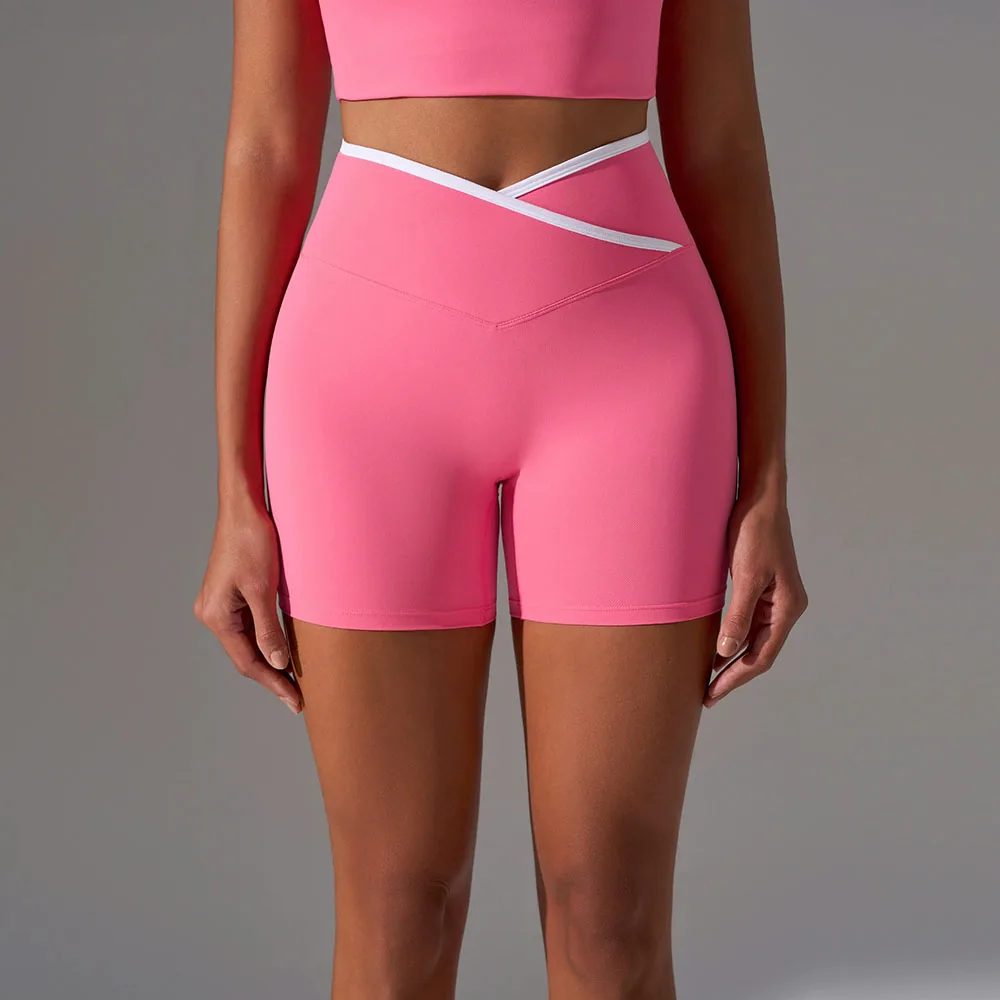 Color Block High-Waisted Seamless Yoga Shorts for Women - Cross-Waistband Tummy Control & Butt-Lifting Fitness Shorts
Color Block High-Waisted Seamless Yoga Shorts for Women - Cross-Waistband Tummy Control & Butt-Lifting Fitness Shorts