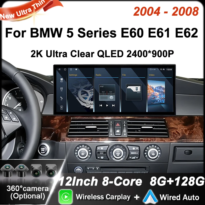 12,3-дюймовый ультратонкий экран Android 14 BT для BMW 5 серии E60 E61 E62 2004 2005 2006 2007 2008 CIC CCC System 4G Автомобильный радиоприемник Видео Мультимедийный плеер
12,3-дюймовый ультратонкий экран Android 14 BT для BMW 5 серии E60 E61 E62 2004 2005 2006 2007 2008 CIC CCC System 4G Автомобильный радиоприемник Видео Мультимедийный плеер