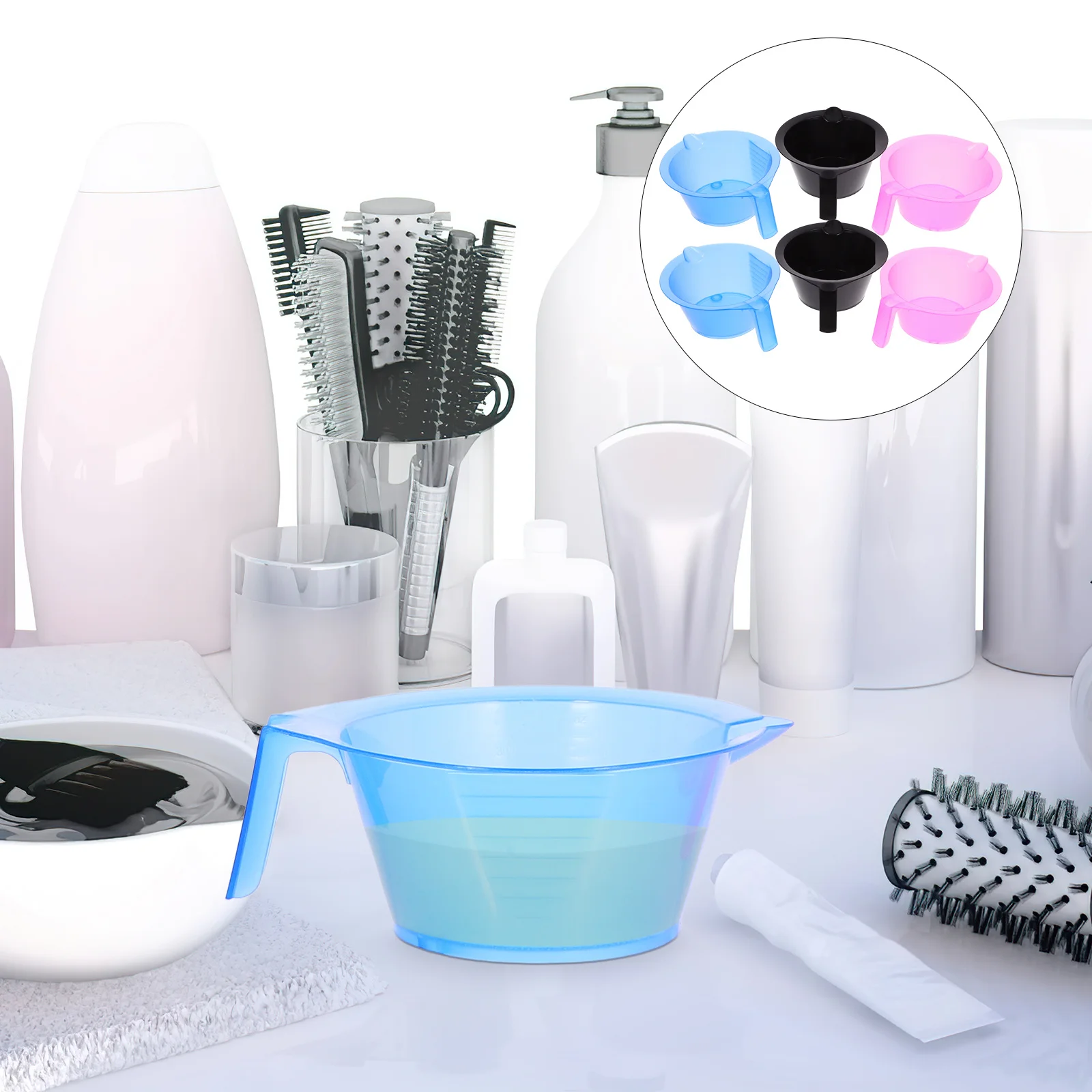 Набор для окрашивания волос из 6 предметов: прозрачная чаша с мерной шкалой, треугольное основание, нескользящая, профессиональная чаша для смешивания краски для волос
Набор для окрашивания волос из 6 предметов: прозрачная чаша с мерной шкалой, треугольное основание, нескользящая, профессиональная чаша для смешивания краски для волос