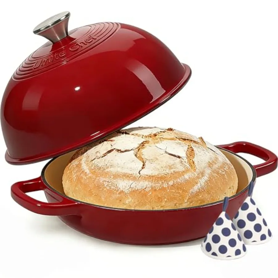 Enamelled Cast Iron Dutch Oven Pot Dutch Oven Pot with Lid For Sourdough Bread Baking Cast Iron Bread Oven 6QT Pot with Lid and
Enamelled Cast Iron Dutch Oven Pot Dutch Oven Pot with Lid For Sourdough Bread Baking Cast Iron Bread Oven 6QT Pot with Lid and