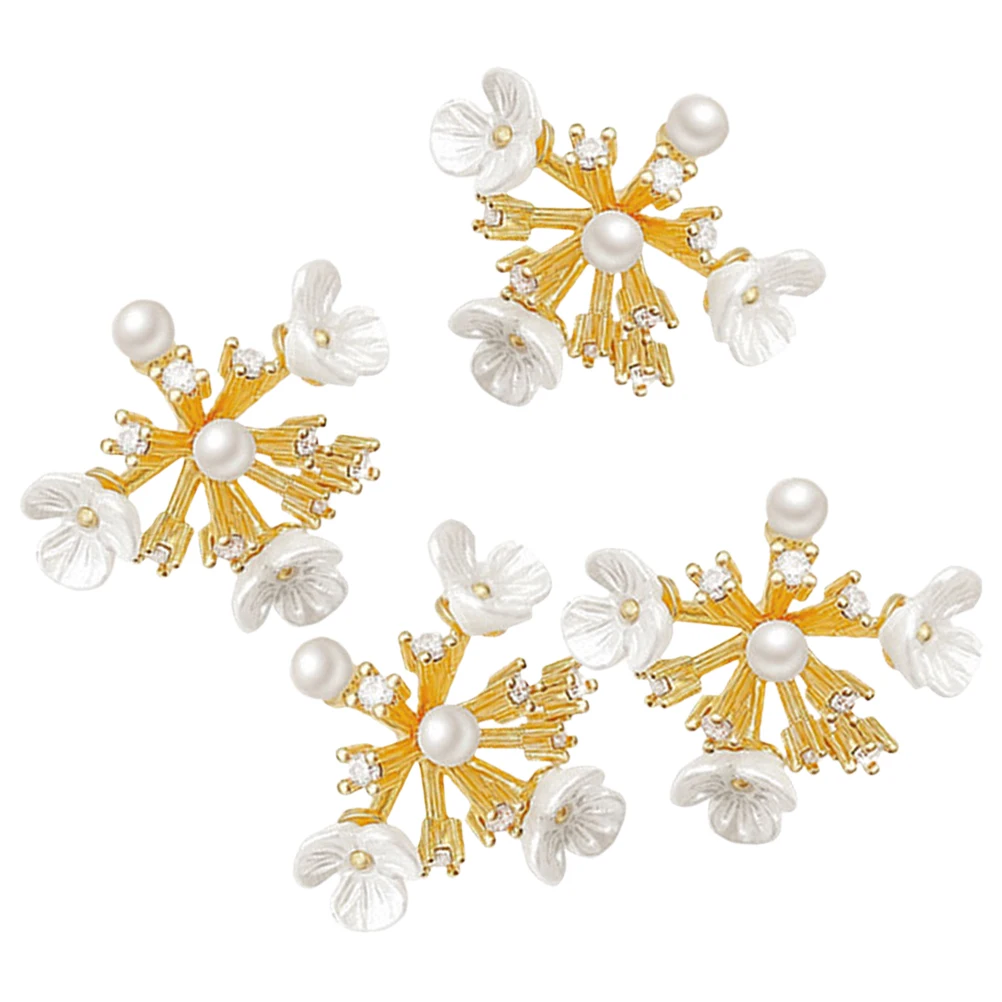 2Pairs Decorative Earrings Pearl Earrings Golden Copper Plastic Elegant Appearance Birthday Valentines Day Jewelry For Women
2Pairs Decorative Earrings Pearl Earrings Golden Copper Plastic Elegant Appearance Birthday Valentines Day Jewelry For Women