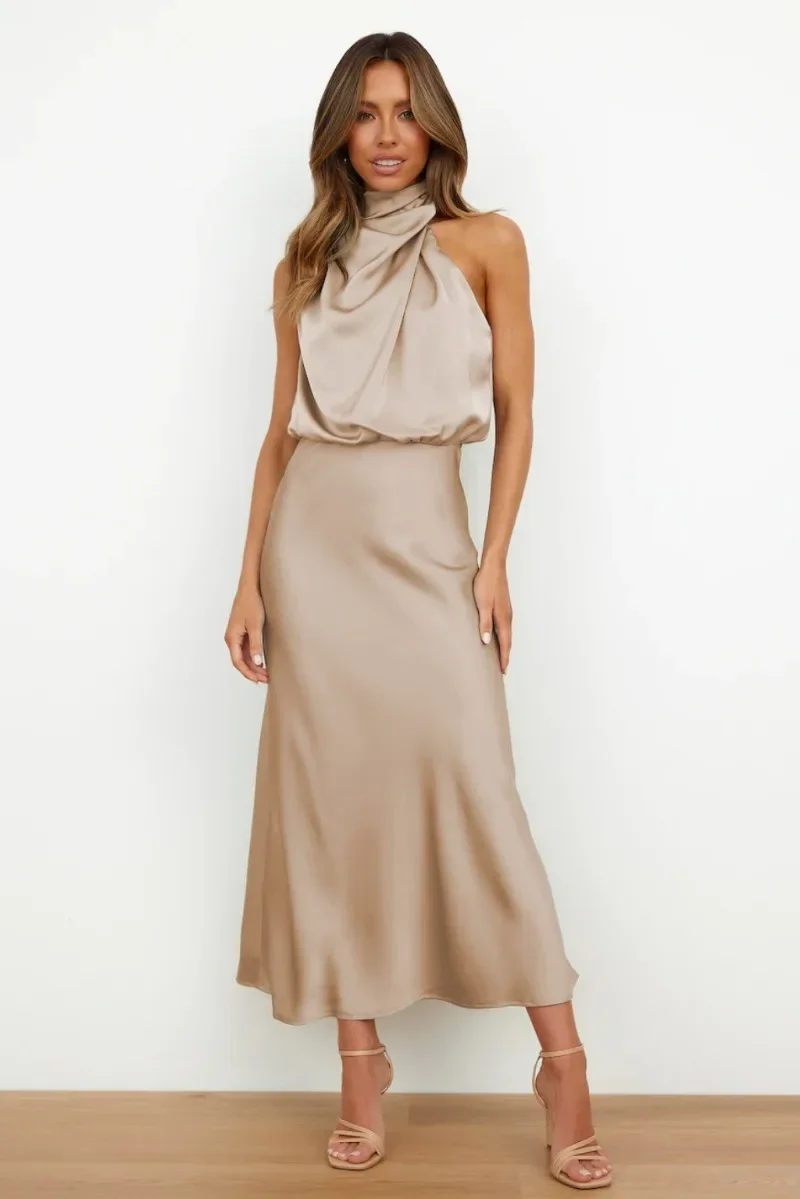 Satin Silk Women Dresses Sexy Evening Party Sleeveless Off Shoulder Bodycon Elegant Maxi Dresses for Women 2024 Evening Dresses
Satin Silk Women Dresses Sexy Evening Party Sleeveless Off Shoulder Bodycon Elegant Maxi Dresses for Women 2024 Evening Dresses