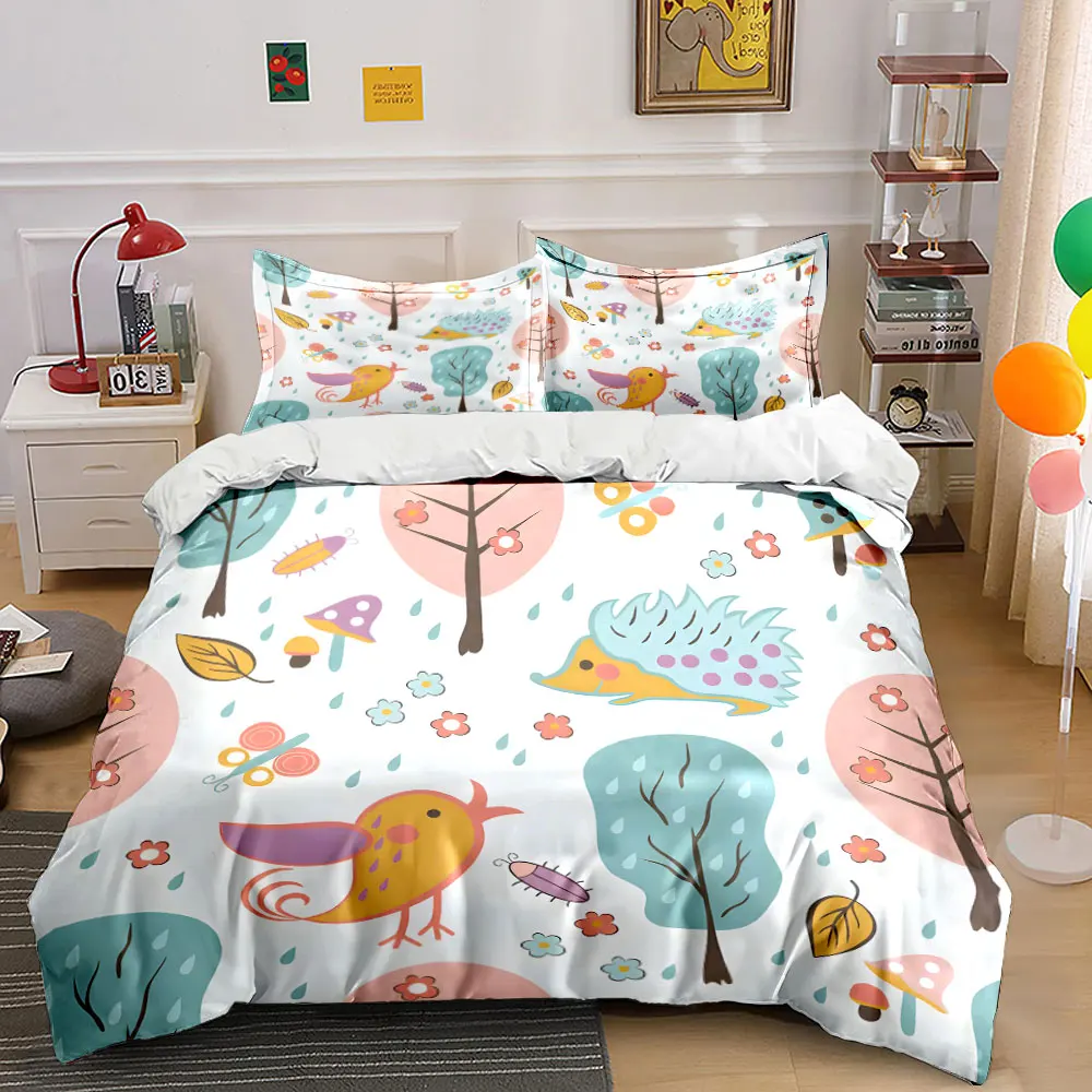Cartoon forest with animal elements Print Bedding Set 1 Duvet Cover 2 Pillowcases for Adult and Children Luxury Gift Full Size
Cartoon forest with animal elements Print Bedding Set 1 Duvet Cover 2 Pillowcases for Adult and Children Luxury Gift Full Size
