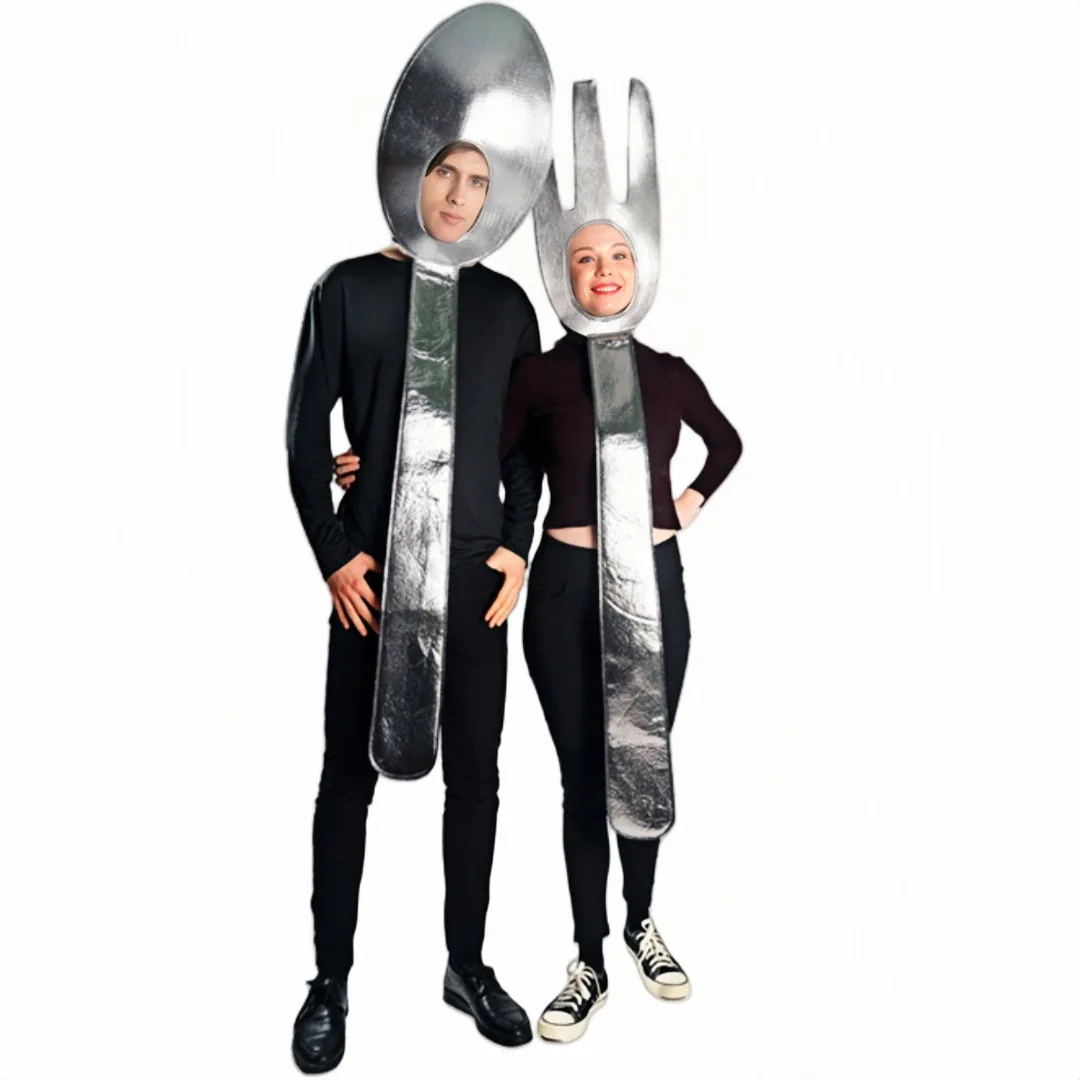 Halloween Funny Spoon Fork Cosplay Costume Universal Carnival Dress Up
Halloween Funny Spoon Fork Cosplay Costume Universal Carnival Dress Up