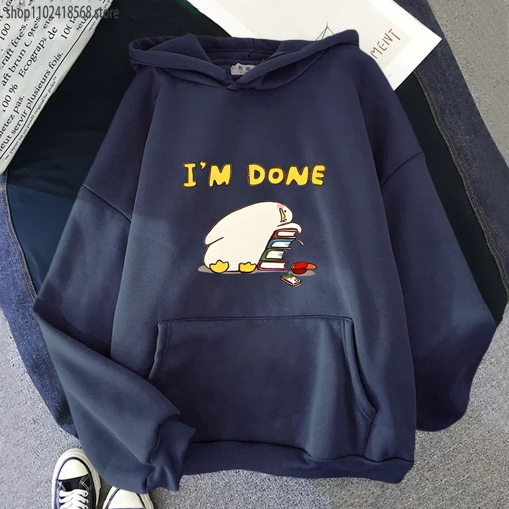 Толстовки с капюшоном Duck I'm Done, женские толстовки с героями мультфильмов аниме, зимняя одежда с длинными рукавами, мужские флисовые пуловеры Kawaii для девочек, Sudaderas
Толстовки с капюшоном Duck I'm Done, женские толстовки с героями мультфильмов аниме, зимняя одежда с длинными рукавами, мужские флисовые пуловеры Kawaii для девочек, Sudaderas