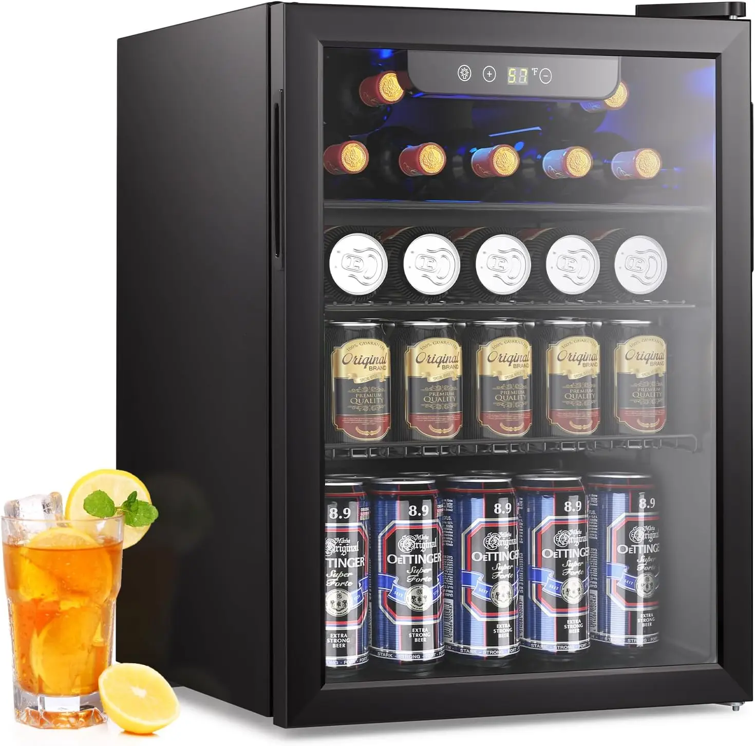 2.6 Cu.ft Beverage Refrigerator Cooler, 95 Can Mini Fridge Glass Door with Adjustable Shelves, Digital Temperature Display, Free
2.6 Cu.ft Beverage Refrigerator Cooler, 95 Can Mini Fridge Glass Door with Adjustable Shelves, Digital Temperature Display, Free