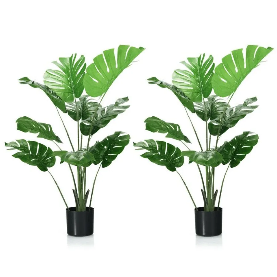 2 Pack Artificial Monstera Deliciosa Tree for Indoor Decor, Plastic Leaves in Green, Realistic Texture and Natural Look
2 Pack Artificial Monstera Deliciosa Tree for Indoor Decor, Plastic Leaves in Green, Realistic Texture and Natural Look