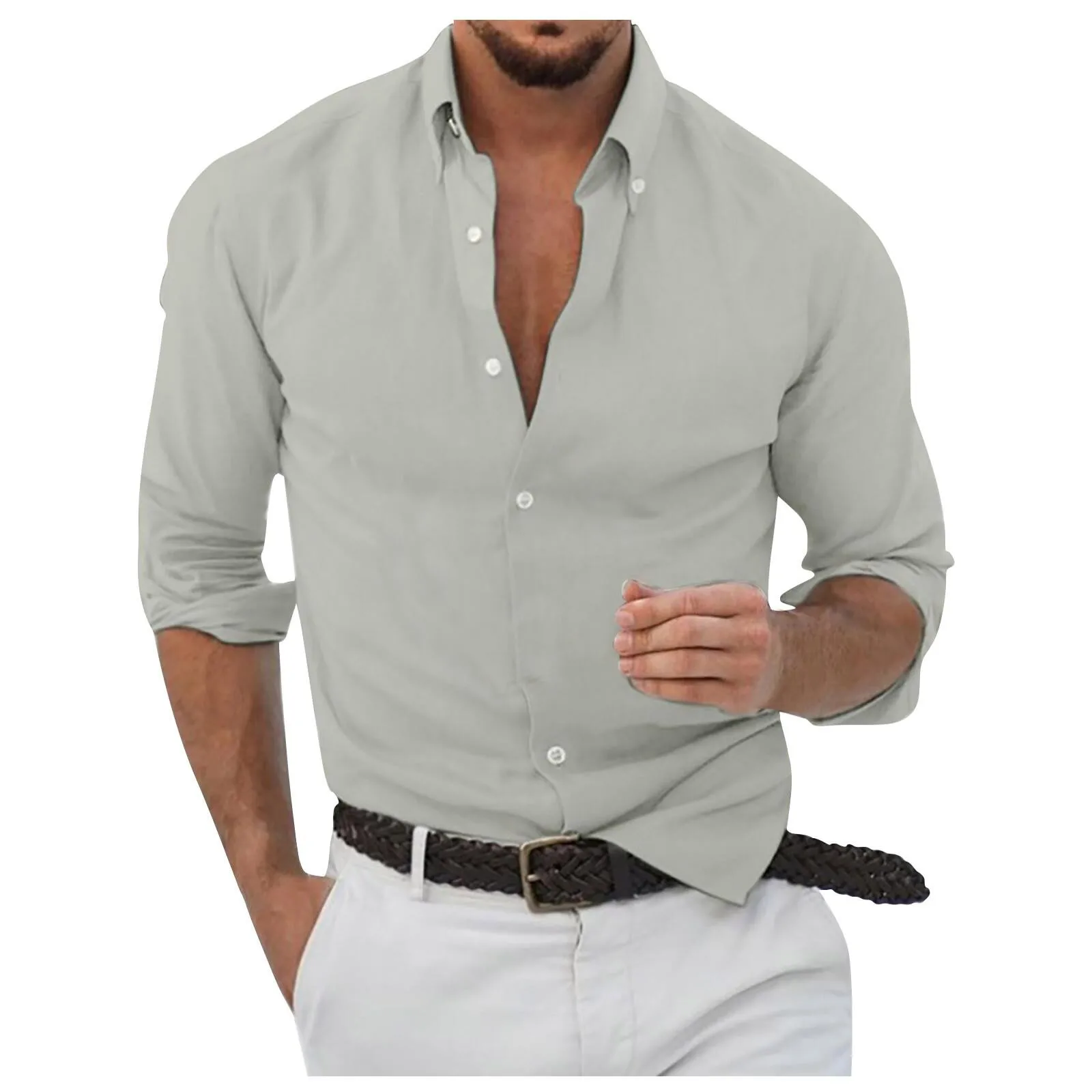 Men'S Business Casual Shirts Fashion Lapel Cotton Linen Solid Color Long Sleeve Shirts Spring Summer Daily Fitting Shirts
Men'S Business Casual Shirts Fashion Lapel Cotton Linen Solid Color Long Sleeve Shirts Spring Summer Daily Fitting Shirts
