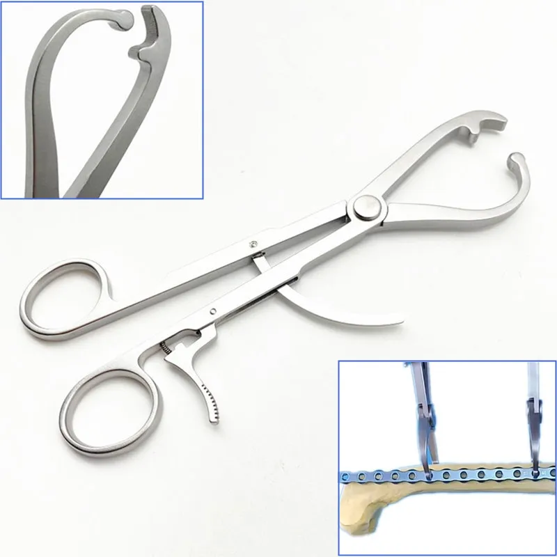 Bone plate Holding Forceps Self-locking Fixed Pliers Serrated Jaw Soft Ratchet Reduction Forcep Orthopedic Pet Instrument
Bone plate Holding Forceps Self-locking Fixed Pliers Serrated Jaw Soft Ratchet Reduction Forcep Orthopedic Pet Instrument