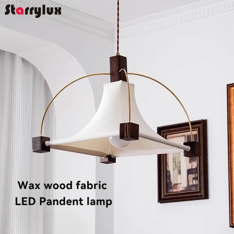 Retro American Wabi-Sabi LED Pendant Light - 12W Wax Wood & Linen Chandelier for Dining Room, Bar, Cafe
Retro American Wabi-Sabi LED Pendant Light - 12W Wax Wood & Linen Chandelier for Dining Room, Bar, Cafe