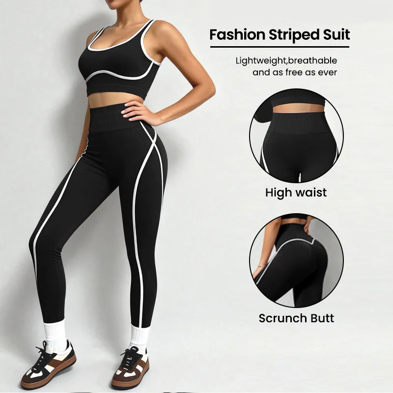 New European Vest And Butt-lifting Pants Yoga Set, Quick-dry Color-blocking Sports Suit, Casual Running Sets
New European Vest And Butt-lifting Pants Yoga Set, Quick-dry Color-blocking Sports Suit, Casual Running Sets