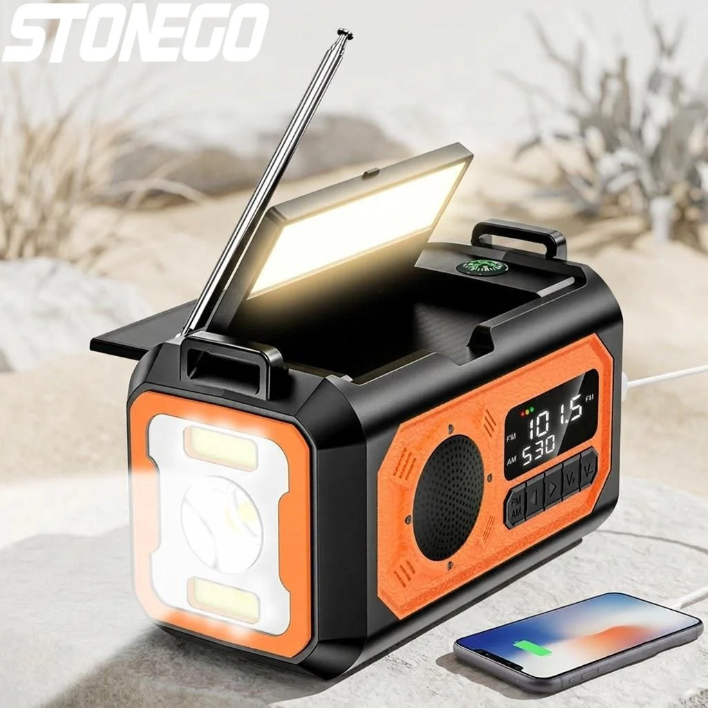 12000mAh Solar Hand Crank Emergency Radio 2 Panels AM FM NOAA Portable Outdoor Camping Reading Lamp
12000mAh Solar Hand Crank Emergency Radio 2 Panels AM FM NOAA Portable Outdoor Camping Reading Lamp