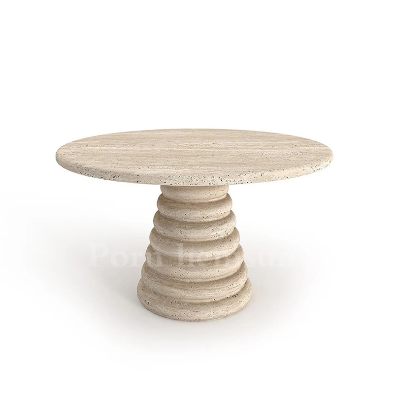 Nordic natural travertine round coffee table designer light luxury villa simple living room high-end small apartment
Nordic natural travertine round coffee table designer light luxury villa simple living room high-end small apartment