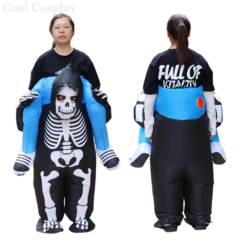 Men Women Cycling Skeleton Inflatable Costumes Funny Skeleton Backman Style Blow Up Halloween Carnival Party Performance Wear
Men Women Cycling Skeleton Inflatable Costumes Funny Skeleton Backman Style Blow Up Halloween Carnival Party Performance Wear