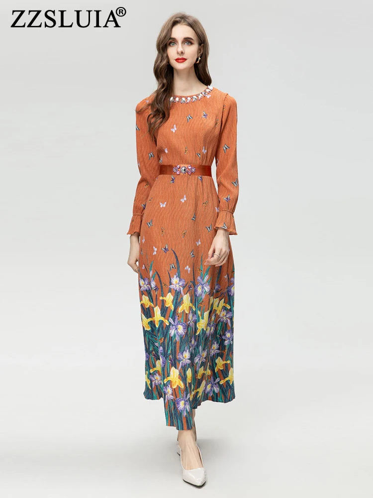 ZZSLUIA Vintage Dresses For Women Diamonds Patchwork Printed Designer Slim Long Dress Fashion Long Sleeve Folds Elegant Dresses
ZZSLUIA Vintage Dresses For Women Diamonds Patchwork Printed Designer Slim Long Dress Fashion Long Sleeve Folds Elegant Dresses