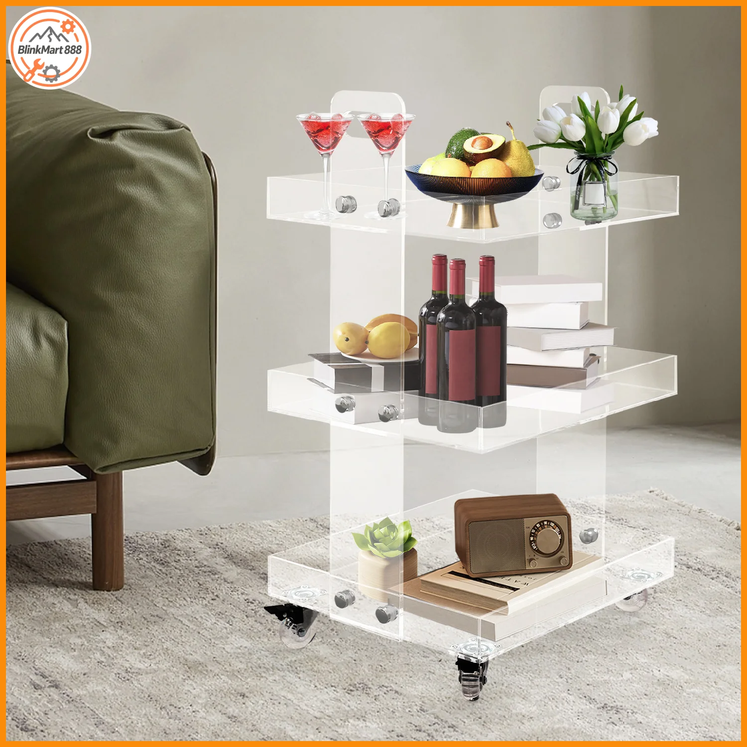 Acrylic Rolling Cart| 41.6*34*70cm Transparent Multi-Function Storage Rack Trolley| Snacks Bookshelf Cart Home Office Organizer
Acrylic Rolling Cart| 41.6*34*70cm Transparent Multi-Function Storage Rack Trolley| Snacks Bookshelf Cart Home Office Organizer
