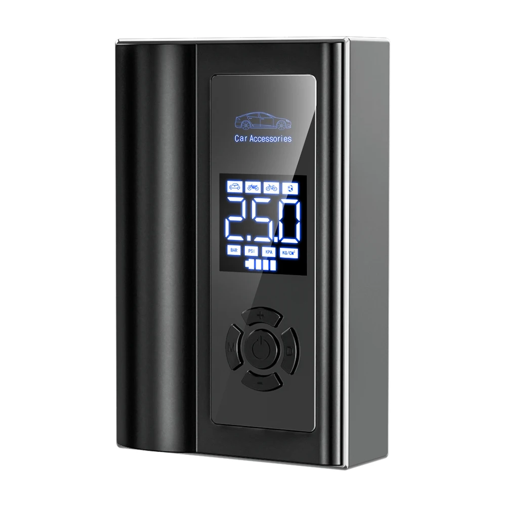 Беспроводной воздушный компрессор 12В, аварийный пускозарядный прибор для мотоциклов и автомобилей с LED-подсветкой, цифровым дисплеем и функцией Power Bank для телефона
Беспроводной воздушный компрессор 12В, аварийный пускозарядный прибор для мотоциклов и автомобилей с LED-подсветкой, цифровым дисплеем и функцией Power Bank для телефона