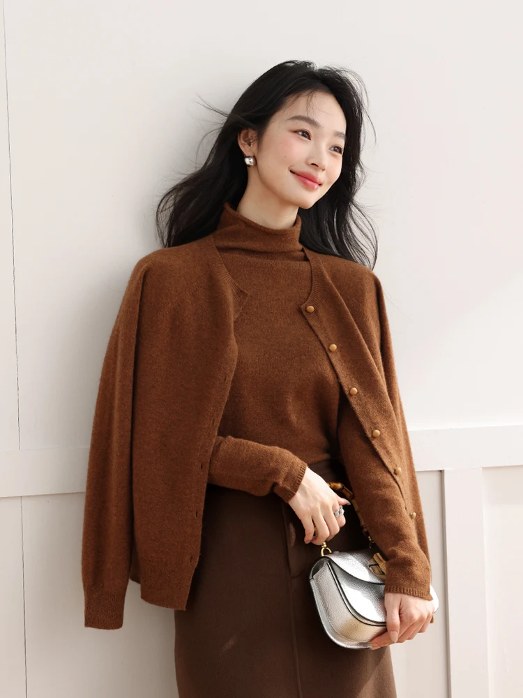 Ele Knitted Wool And Yak Fiber Open Cardigan Pure Color Base Layer Top for Autumn And Winter Vintage Loose Fit Long Sve
Ele Knitted Wool And Yak Fiber Open Cardigan Pure Color Base Layer Top for Autumn And Winter Vintage Loose Fit Long Sve