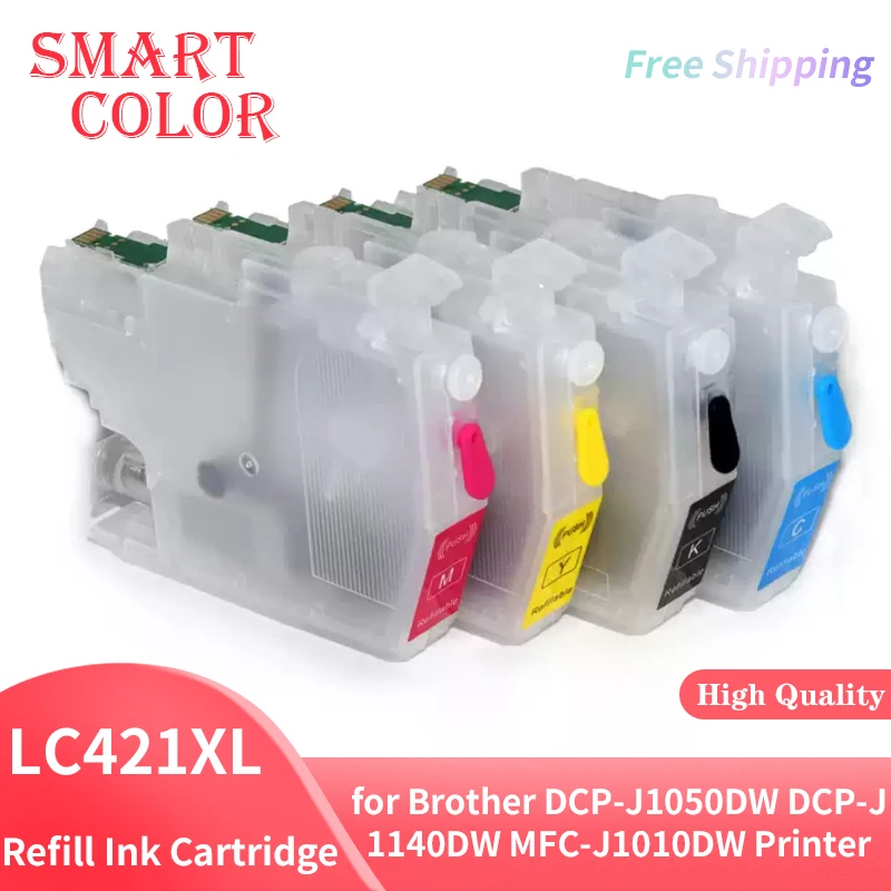 4Color LC421 Refillable Ink Cartridge With Chip for Brother DCP-J1050DW DCP-J1140DW MFC-J1010DW J1050 J1140 J1010 Printer
4Color LC421 Refillable Ink Cartridge With Chip for Brother DCP-J1050DW DCP-J1140DW MFC-J1010DW J1050 J1140 J1010 Printer