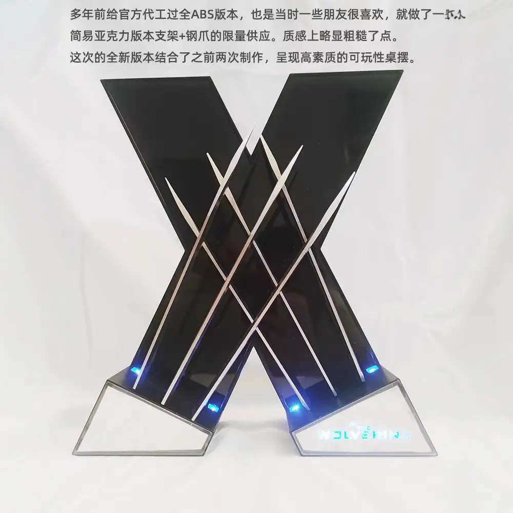 Носимый реквизит для косплея с металлическими когтями Росомахи, реплика фильма Дэдпула и Росомахи X-Men, коллекционный дисплей для настольного компьютера
Носимый реквизит для косплея с металлическими когтями Росомахи, реплика фильма Дэдпула и Росомахи X-Men, коллекционный дисплей для настольного компьютера