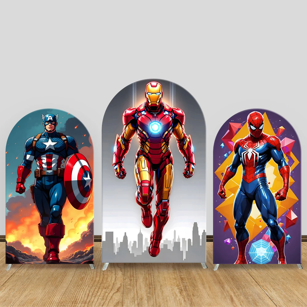 TB Marvel Superhero Arch Backdrop Cover spiderman Kids Birthday Party Baby Shower Decoration cartoon background Elastic Fabric
TB Marvel Superhero Arch Backdrop Cover spiderman Kids Birthday Party Baby Shower Decoration cartoon background Elastic Fabric