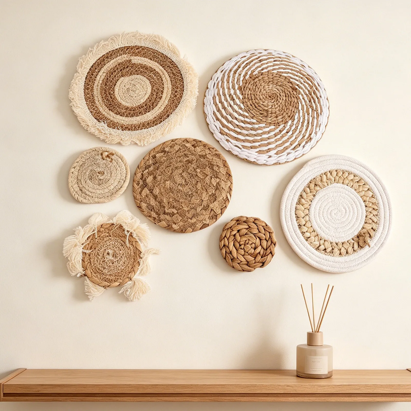 7Pcs Hand-Woven Straw Wall Hanging Bohemian Tapestry Set Rustic Rattan Basket Decor Living Room Bedroom Wall Art Farmhouse Style
7Pcs Hand-Woven Straw Wall Hanging Bohemian Tapestry Set Rustic Rattan Basket Decor Living Room Bedroom Wall Art Farmhouse Style