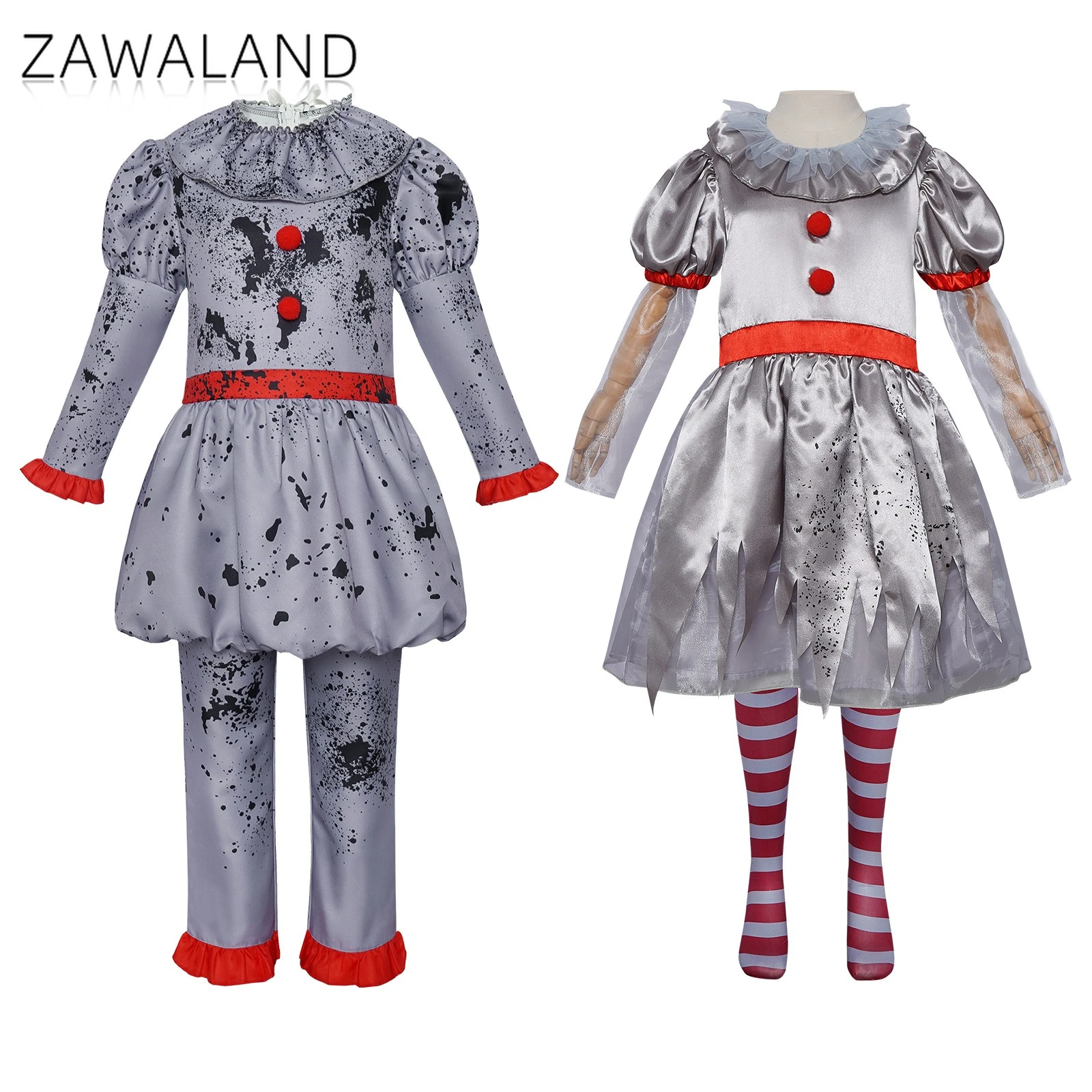 Костюм клоуна на Хэллоуин, детские платья с персонажами фильма ужасов для мальчиков и девочек, сценическая одежда, карнавальные наряды 
Костюм клоуна на Хэллоуин, детские платья с персонажами фильма ужасов для мальчиков и девочек, сценическая одежда, карнавальные наряды