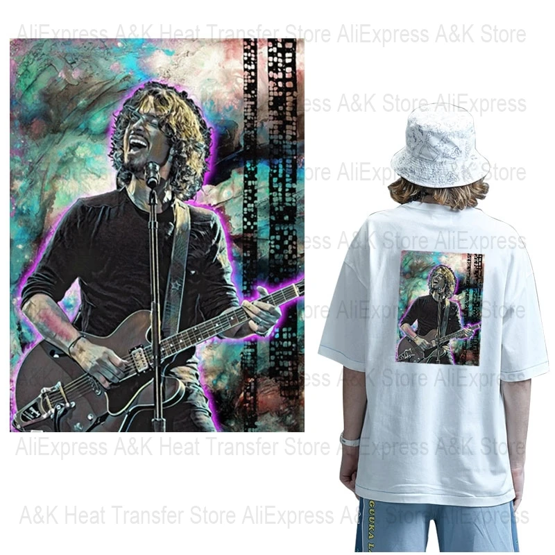 Vinyl Thermal Transfer Stickers, Retro Musician Patches for Clothing, Press Heat Transfer, DIY Iron Patches for Clothes
Vinyl Thermal Transfer Stickers, Retro Musician Patches for Clothing, Press Heat Transfer, DIY Iron Patches for Clothes