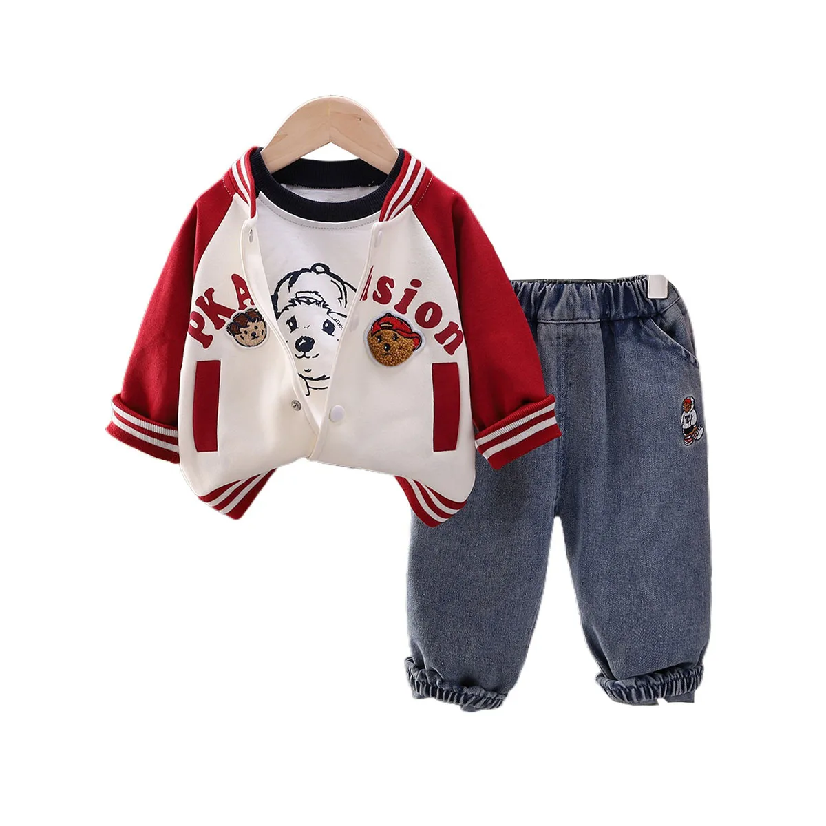 2025 Toddler Spring Outfits for Baby Boy Casual Letter Long Sleeve Coats + T-shirts + Pants Korean Fashion Kids Boys Clothes Set
2025 Toddler Spring Outfits for Baby Boy Casual Letter Long Sleeve Coats + T-shirts + Pants Korean Fashion Kids Boys Clothes Set