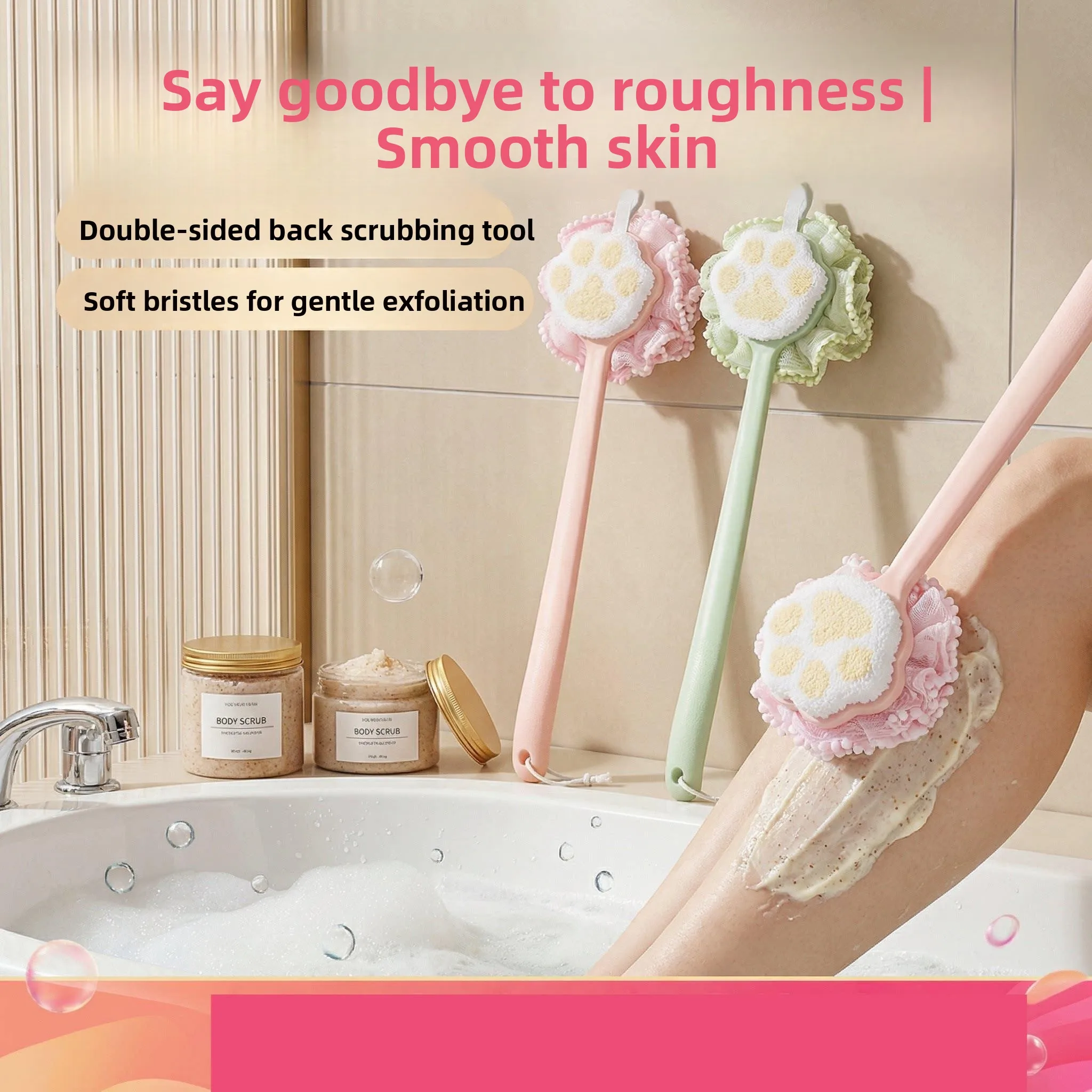 Long Handle Soft Bristle Bath Brush Double Sided Back Cleaning Tool Women's Body Care Tool Personal Hygiene Cleaning Tool
Long Handle Soft Bristle Bath Brush Double Sided Back Cleaning Tool Women's Body Care Tool Personal Hygiene Cleaning Tool