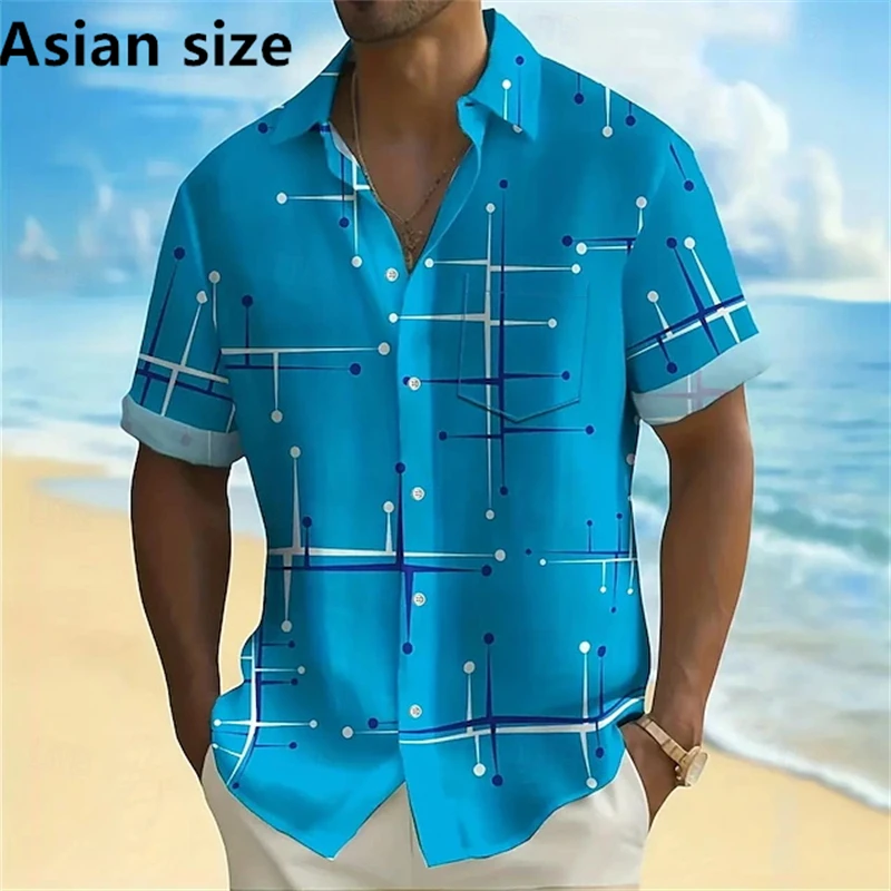 Men's Hawaiian Shirts Casual Short-sleeved Shirt Coloful Art Pattern Retro Fashion Clothing Summer Vacation Social Unisex Blouse
Men's Hawaiian Shirts Casual Short-sleeved Shirt Coloful Art Pattern Retro Fashion Clothing Summer Vacation Social Unisex Blouse