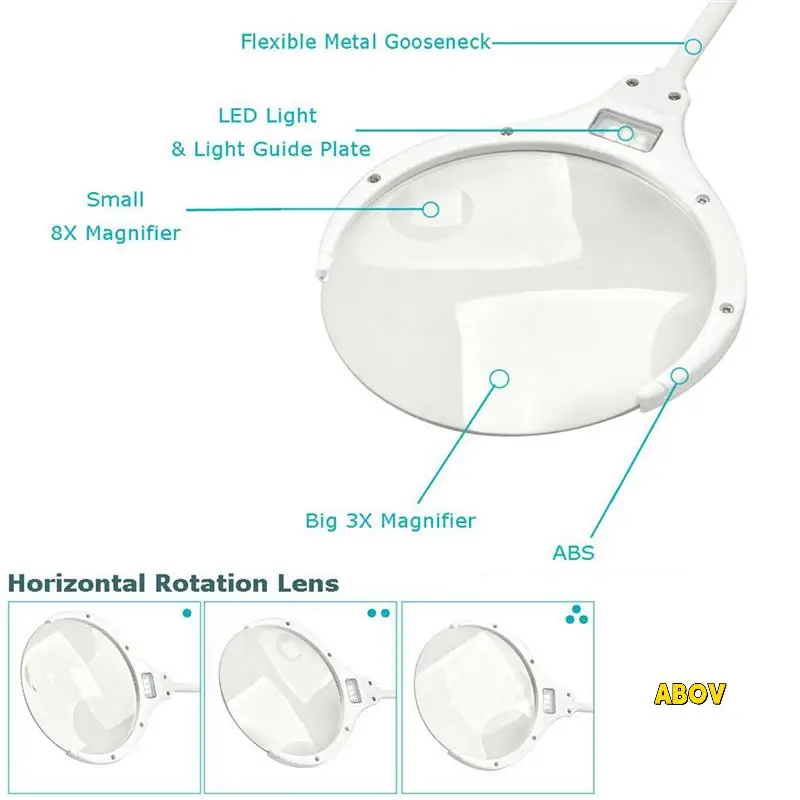 3Pcs Handheld Magnifier 3X 8X Illuminated Desk Table Led Lamp Magnifying Glass Rechargeable Magnifier With Light
3Pcs Handheld Magnifier 3X 8X Illuminated Desk Table Led Lamp Magnifying Glass Rechargeable Magnifier With Light