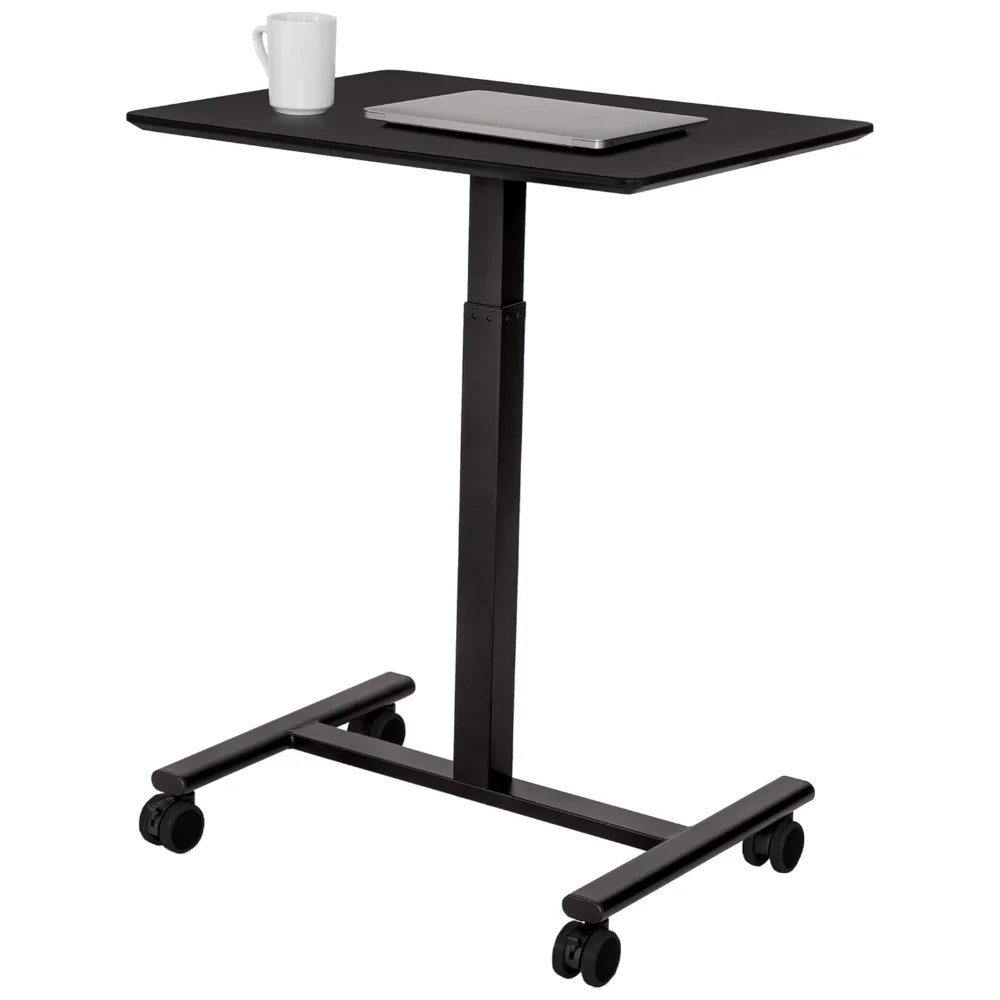 Airlift Height Adjustable Pneumatic Laptop Sit Stand Desk Mobile Rolling Cart, Computer Workstation for Home Of
Airlift Height Adjustable Pneumatic Laptop Sit Stand Desk Mobile Rolling Cart, Computer Workstation for Home Of