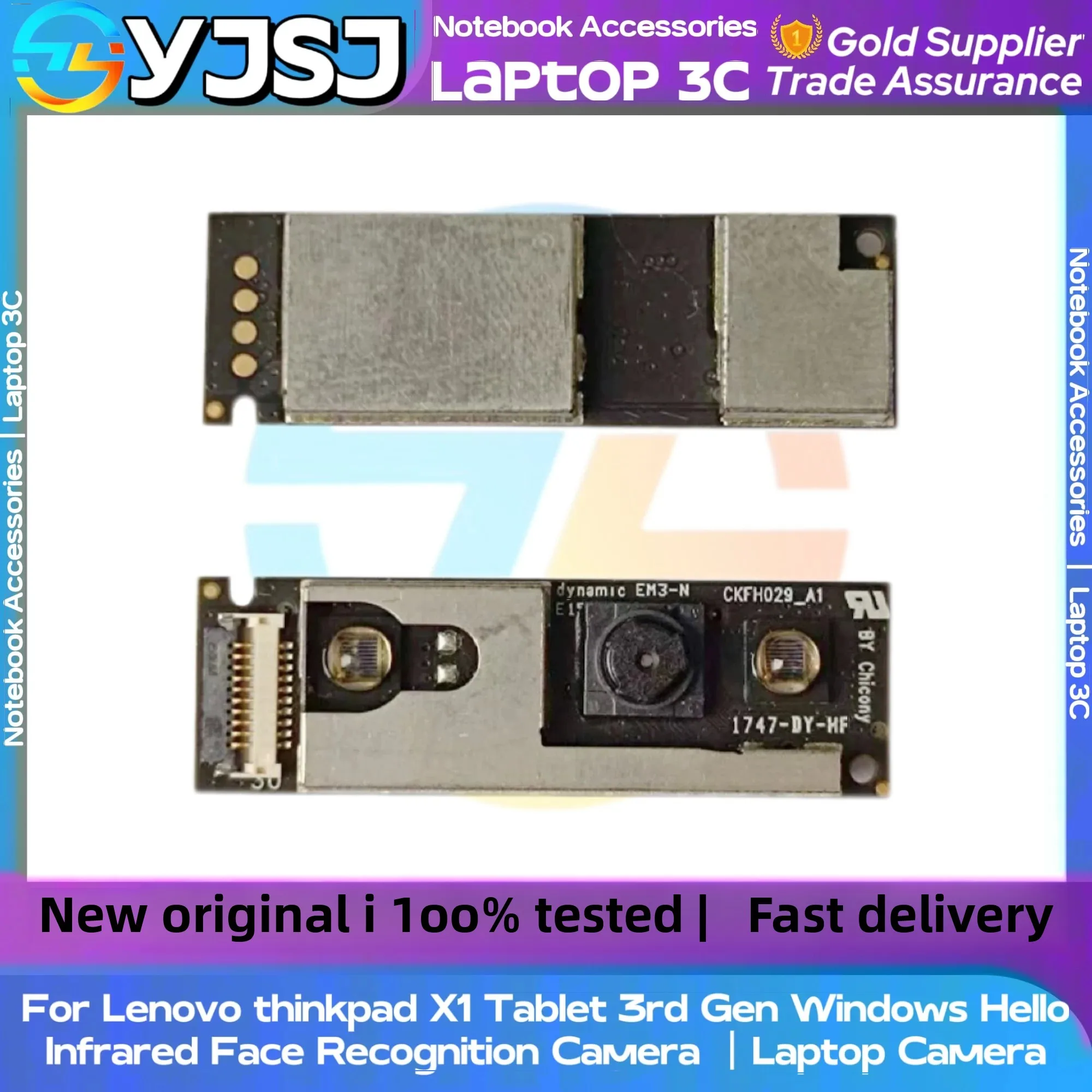 New Original Laptop Notebook Camera For Lenovo thinkpad X1 Tablet 3rd Gen Windows Hello Infrared Face Recognition Camera
New Original Laptop Notebook Camera For Lenovo thinkpad X1 Tablet 3rd Gen Windows Hello Infrared Face Recognition Camera