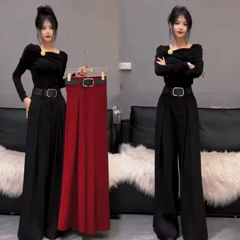 Autumn Winter Simplicity Office Lady Solid Color Wide Leg Women Fashion Trend High Waist Straight All-match Casual Trousers
Autumn Winter Simplicity Office Lady Solid Color Wide Leg Women Fashion Trend High Waist Straight All-match Casual Trousers