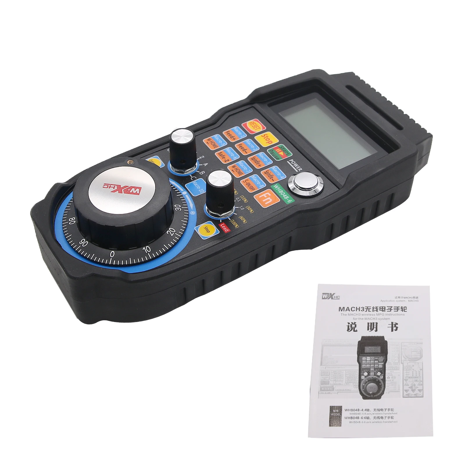 WHB04B-6 6 Axis XHC Mach3 Remote MPG Pendent CNC pendant USB Wireless Handwheel
WHB04B-6 6 Axis XHC Mach3 Remote MPG Pendent CNC pendant USB Wireless Handwheel