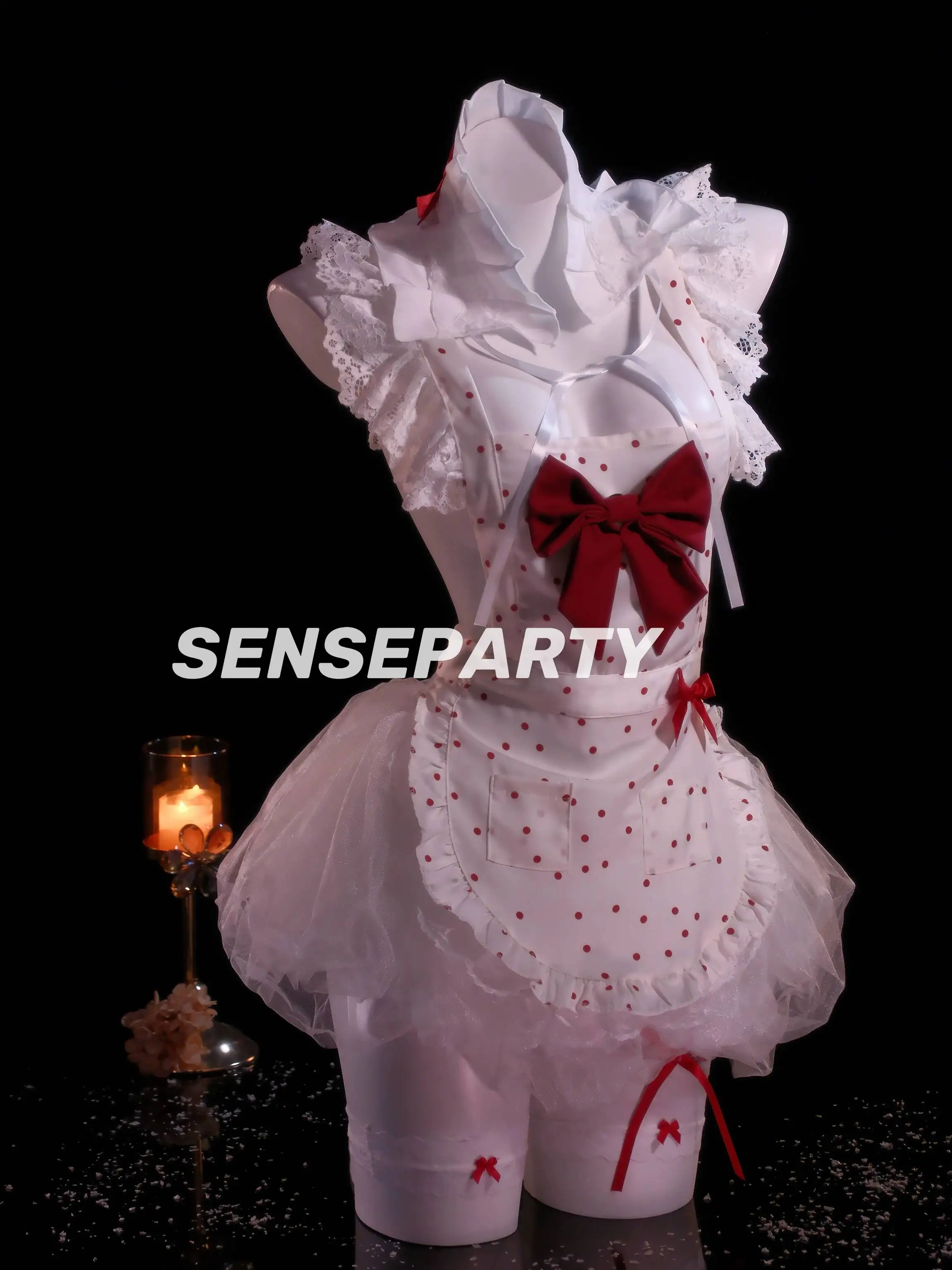 Women White Polka Dot Maid Lingerie Set Red Big Bow Lace Tulle Apron Cosplay Butterfly Polka Dot Sexy Lingerie Pure Desire
Women White Polka Dot Maid Lingerie Set Red Big Bow Lace Tulle Apron Cosplay Butterfly Polka Dot Sexy Lingerie Pure Desire
