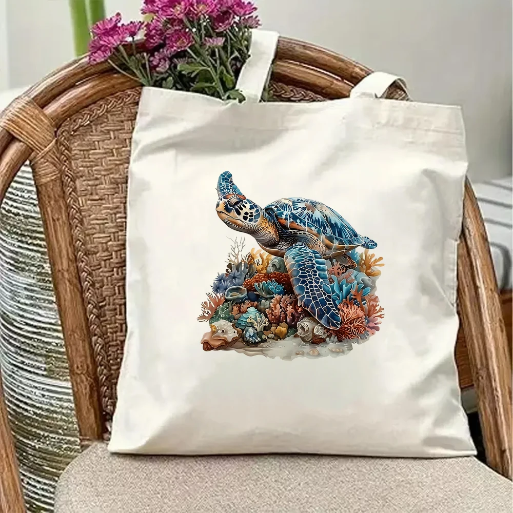 Sea Turtle Printed Canvas Tote Bag Eco Friendly Reusable Shopping Shoulder Bags Large Capacity Casual Handbag for Women
Sea Turtle Printed Canvas Tote Bag Eco Friendly Reusable Shopping Shoulder Bags Large Capacity Casual Handbag for Women