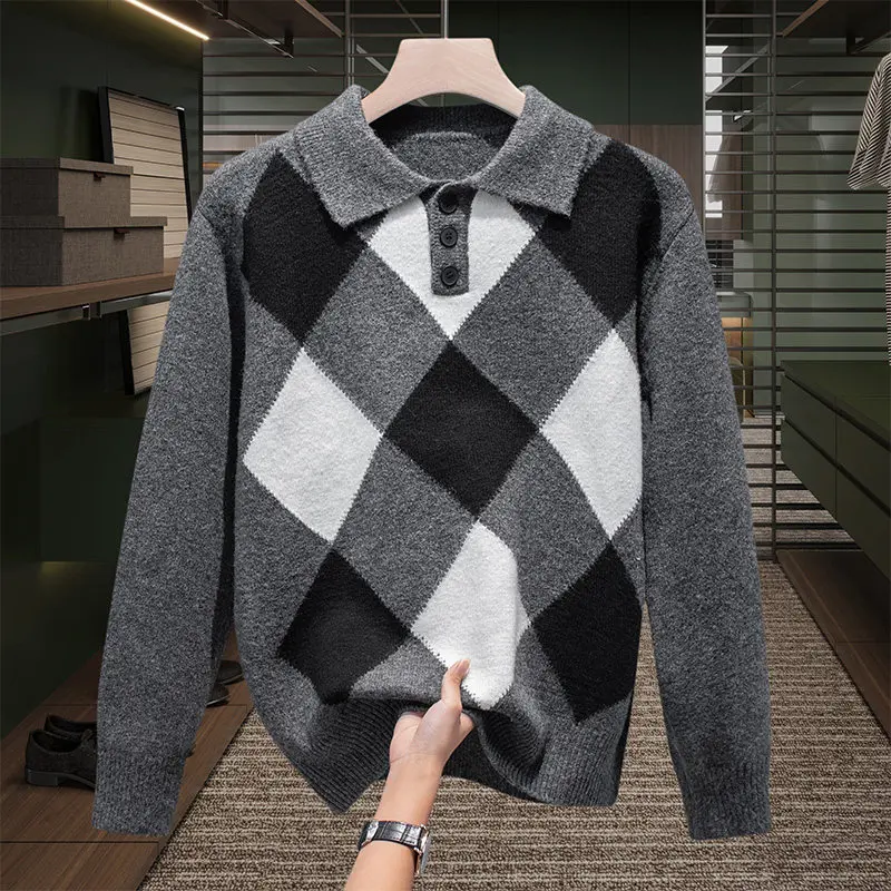 Мужской повседневный вязаный свитер с воротником, теплый, для осени и зимы, с круглым вырезом, с узором, для бизнеса и отдыха
Мужской повседневный вязаный свитер с воротником, теплый, для осени и зимы, с круглым вырезом, с узором, для бизнеса и отдыха