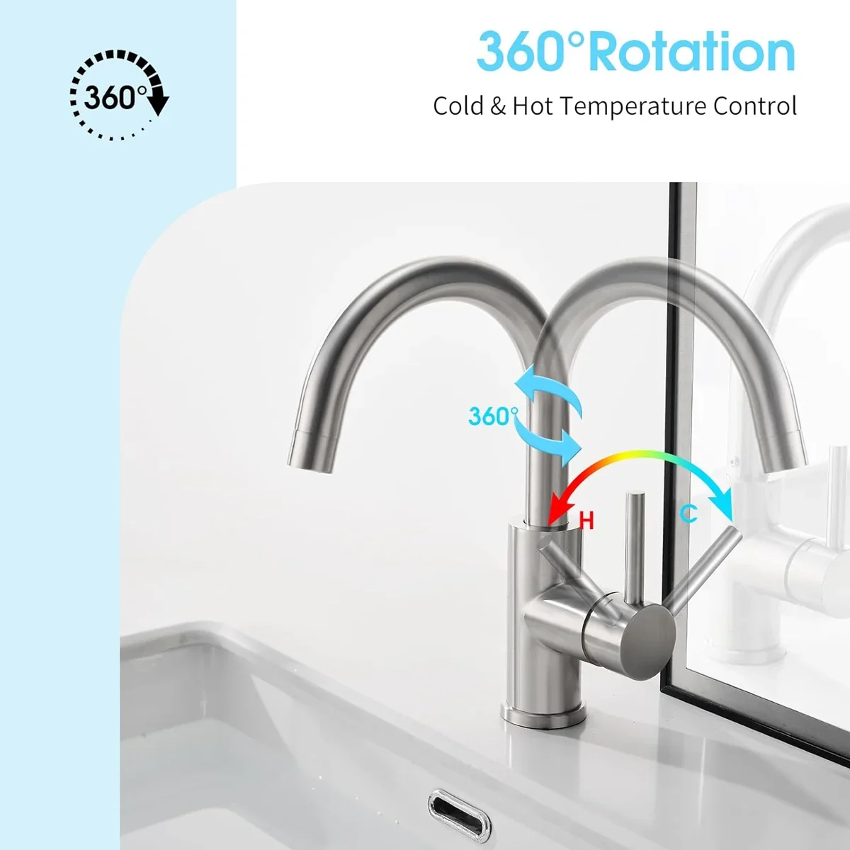 Basin Faucet Bathroom Kitchen Sink Faucet Stainless Steel Hot and Cold Tap Toilet Water Mixer Tap Bathroom Accessories
Basin Faucet Bathroom Kitchen Sink Faucet Stainless Steel Hot and Cold Tap Toilet Water Mixer Tap Bathroom Accessories