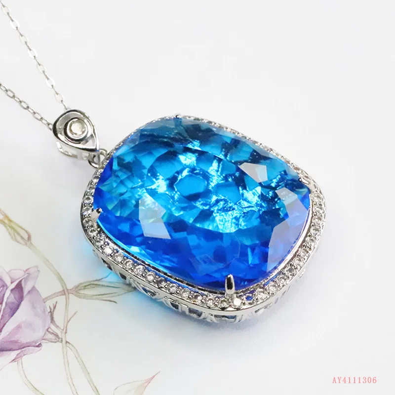 Синий квадратный глазурованный кулон с имитацией топаза, ожерелье, ювелирные изделия
Синий квадратный глазурованный кулон с имитацией топаза, ожерелье, ювелирные изделия