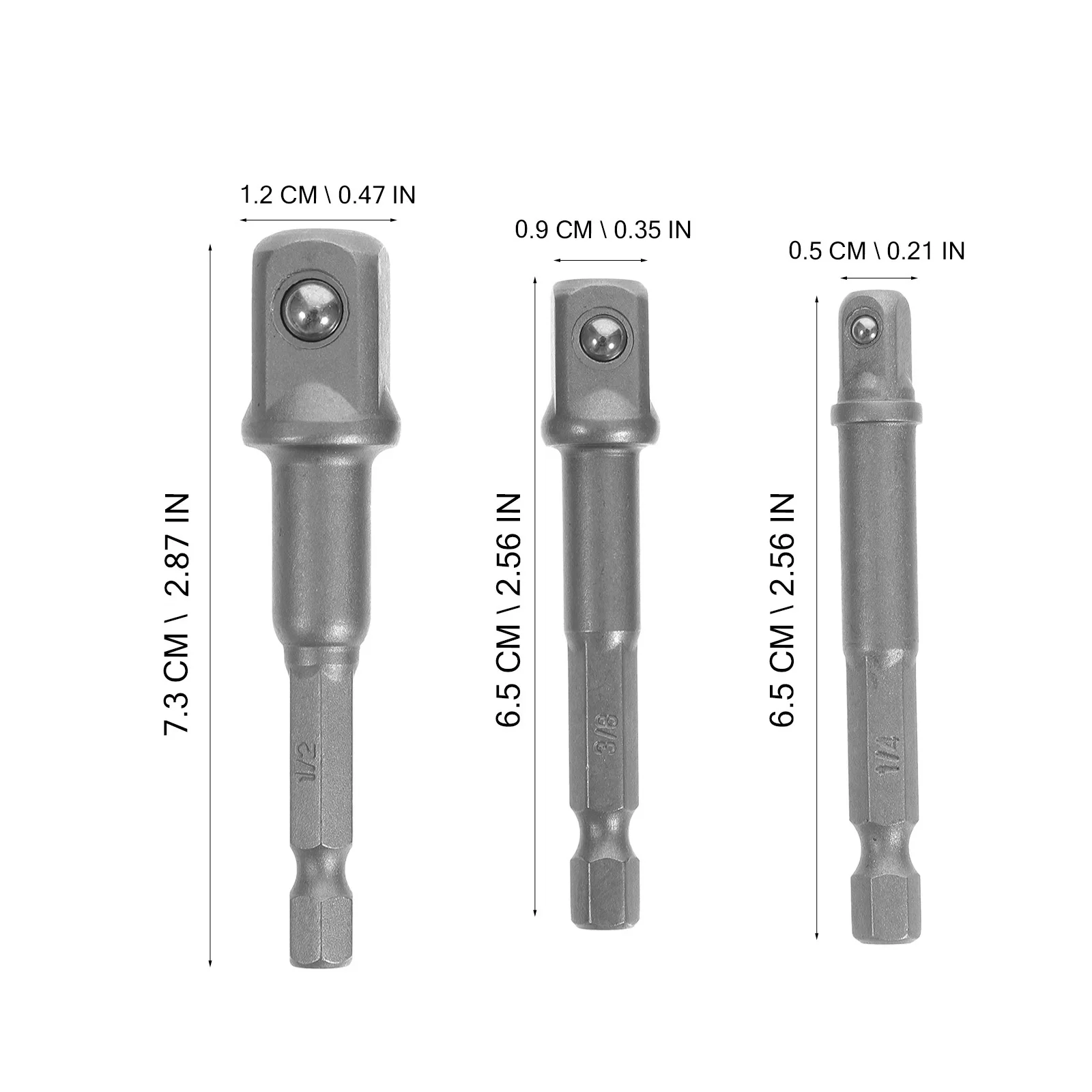 6pcs Socket Adapter Set 1/4in 3/8in 1/2in Drill Chuck Impact Bit Sockets Wrench Hexagonal Steel Sturdy Durable
6pcs Socket Adapter Set 1/4in 3/8in 1/2in Drill Chuck Impact Bit Sockets Wrench Hexagonal Steel Sturdy Durable