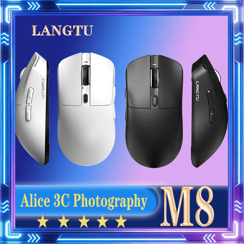 Langtu M8 Wireless Mouse Bluetooth Tri Mode Lightweight PAW3311 Low Latency E-sports Gaming Mouse PC Accessories Gift Ergonomics
Langtu M8 Wireless Mouse Bluetooth Tri Mode Lightweight PAW3311 Low Latency E-sports Gaming Mouse PC Accessories Gift Ergonomics