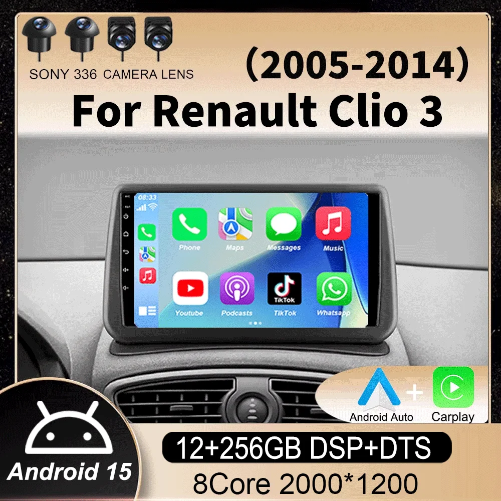Android 15 QLED For Renault Clio 3 CLIO 3 2005-2014 WIFI+4G Car Radio Navigation GPS Auto Carplay Stereo Video Player 360 Camera
Android 15 QLED For Renault Clio 3 CLIO 3 2005-2014 WIFI+4G Car Radio Navigation GPS Auto Carplay Stereo Video Player 360 Camera