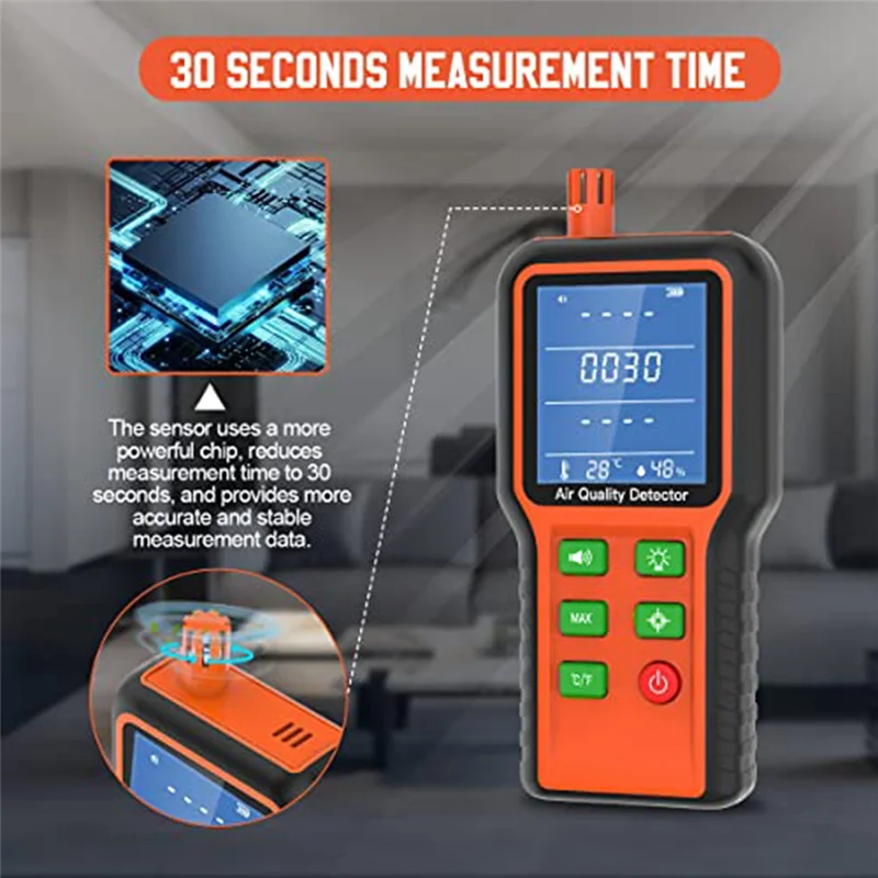 A21F-Air Quality Monitor Indoor 5-In-1 Air Quality Tester, Air Quality Meter Test Kit For House CO2, HCHO,
A21F-Air Quality Monitor Indoor 5-In-1 Air Quality Tester, Air Quality Meter Test Kit For House CO2, HCHO,