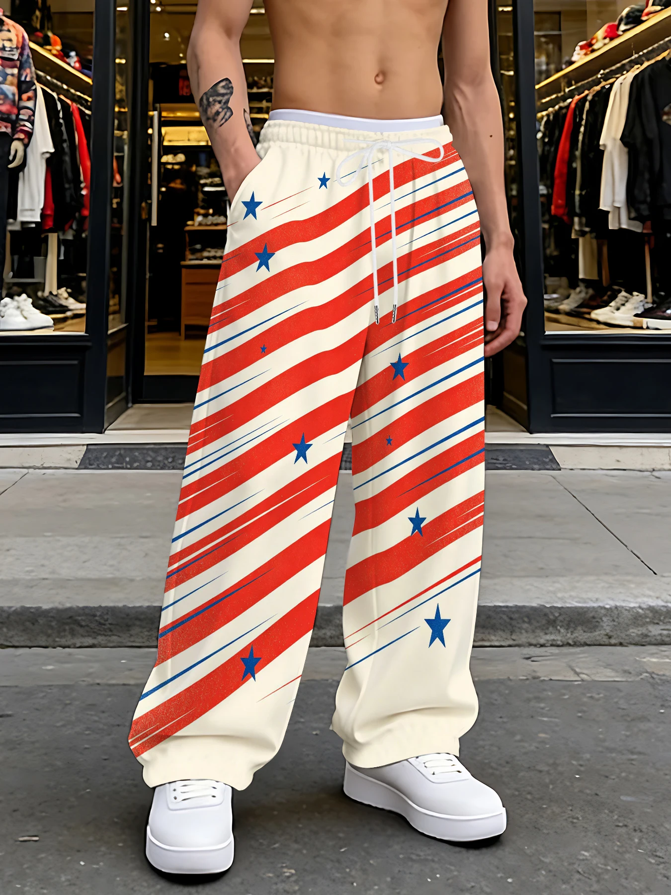 2026 Men's Printed Straight Leg Pants Abstract Wave Pattern Drawstring Waist Loose Fit Summer Beach Casual Lightweight Pants
2026 Men's Printed Straight Leg Pants Abstract Wave Pattern Drawstring Waist Loose Fit Summer Beach Casual Lightweight Pants
