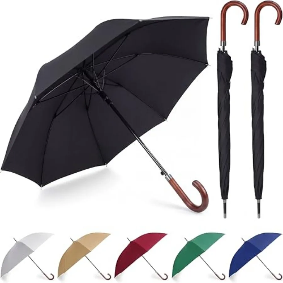 2/4/6 Pcs 48" Auto Open Umbrella Large Wooden J Stick Handle Vintage Windproof Travel Wedding Fast Drying Umbrella
2/4/6 Pcs 48" Auto Open Umbrella Large Wooden J Stick Handle Vintage Windproof Travel Wedding Fast Drying Umbrella